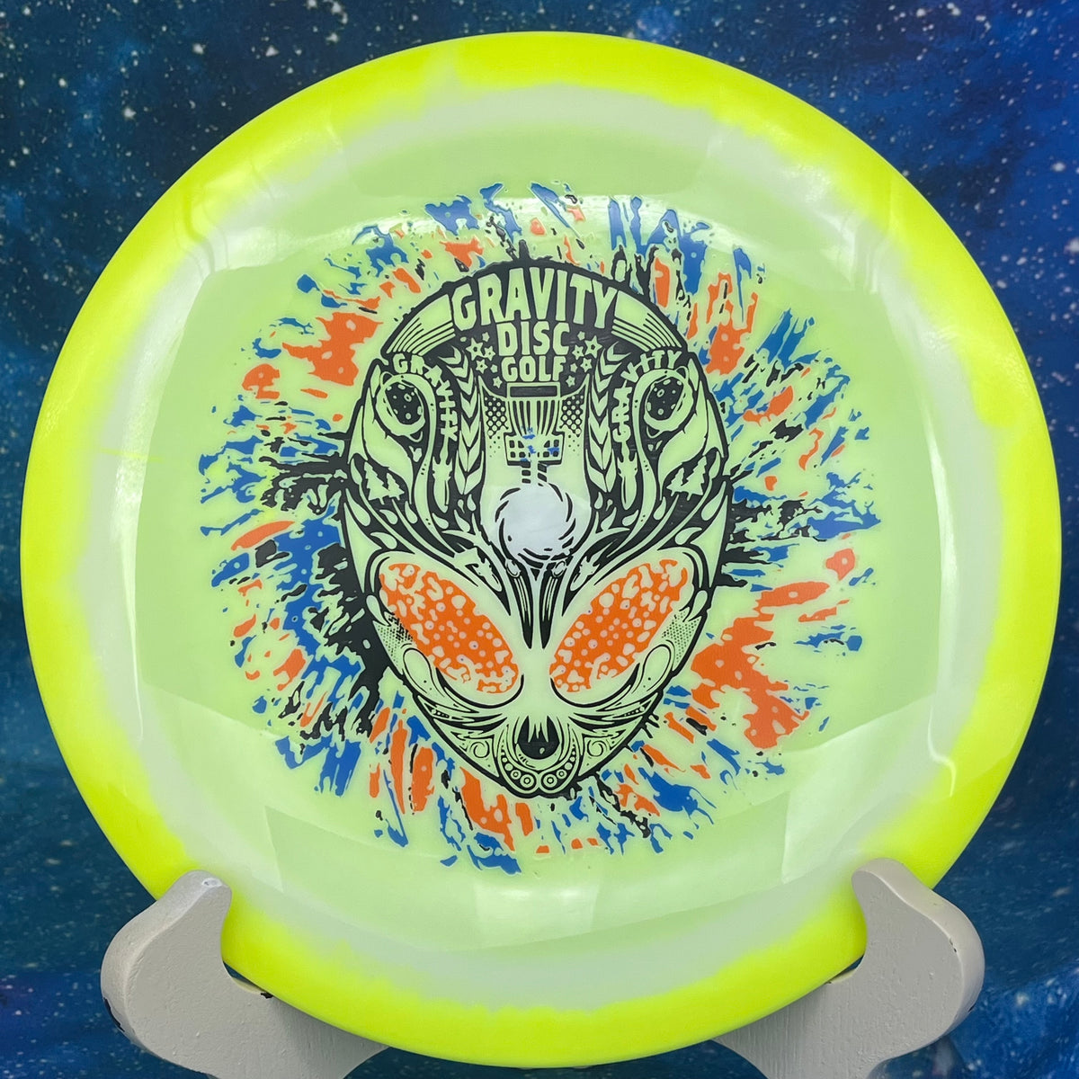 Infinite Discs Pharaoh Halo SBlend Neon Alien Head Special Ed Gravity Disc Golf