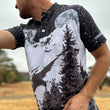 Load image into Gallery viewer, Gravity Performance Polo - Black/White Deep Space - Throwing Astro
