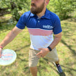 Load image into Gallery viewer, Gravity Performance Polo - USA Red/White/Blue - Gravity Logo
