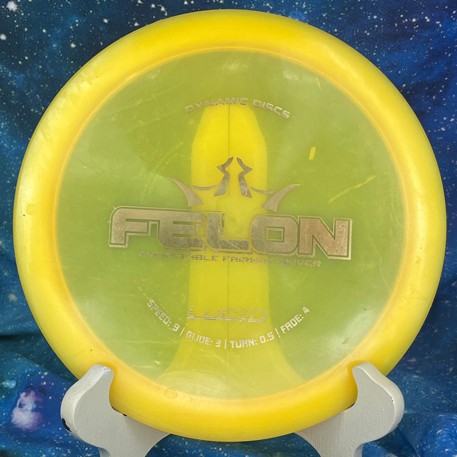 Pre-Owned - Dynamic Discs - Felon (DyeMax, Moonshine, Lucid-X Glimmer, Ricky 2x Raptor Eye Fuzion Orbit)