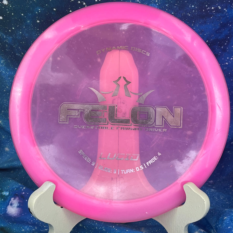 Pre-Owned - Dynamic Discs - Felon (DyeMax, Moonshine, Lucid-X Glimmer, Ricky 2x Raptor Eye Fuzion Orbit)