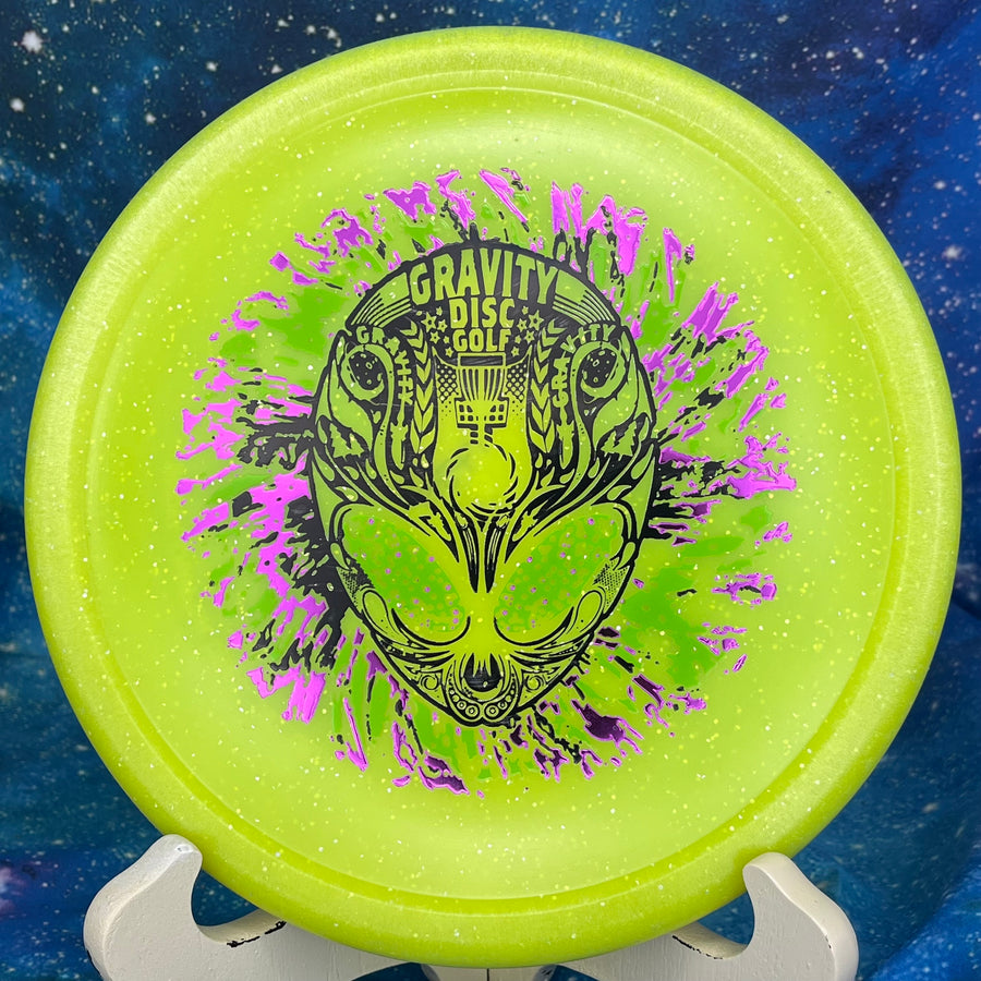 Infinite Discs - Glyph - Metal Flake Glow C-Blend - Neon Alien Head - Special Edition 3-Foil Stamp