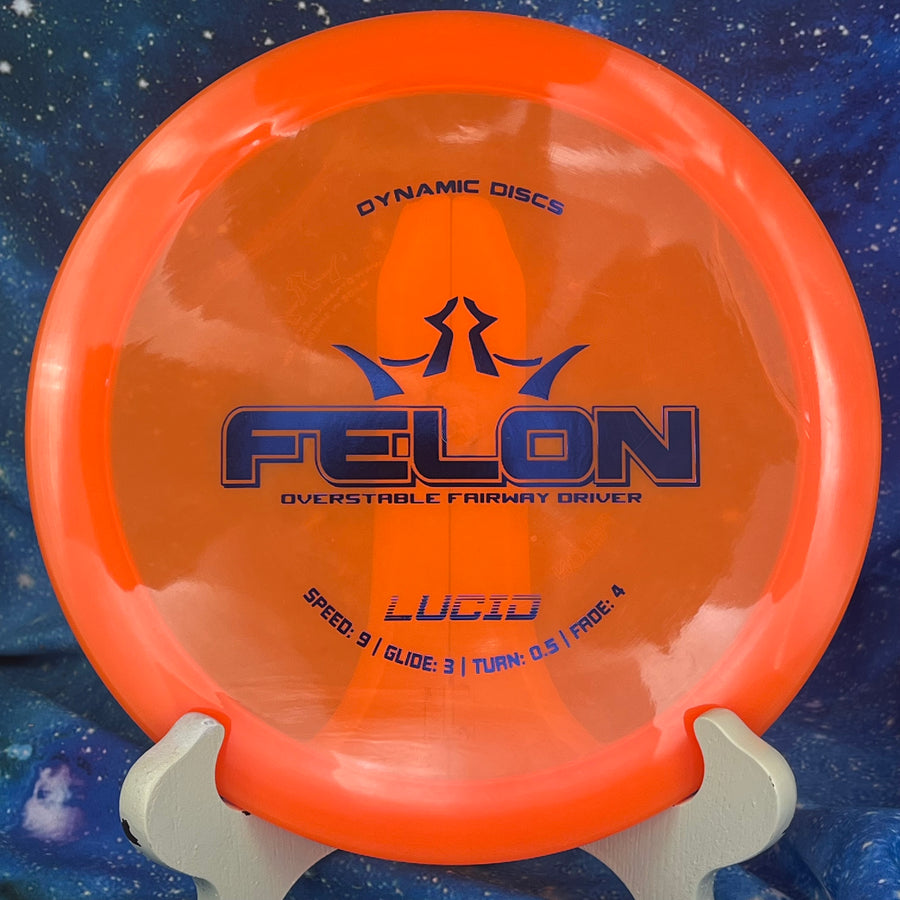 Pre-Owned - Dynamic Discs - Felon (DyeMax, Moonshine, Lucid-X Glimmer, Ricky 2x Raptor Eye Fuzion Orbit)