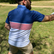 Load image into Gallery viewer, Gravity Performance Polo - USA Red/White/Blue - Gravity Logo

