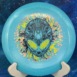 Infinite Discs -  Maya - Metal Flake Glow C-Blend - Neon Alien Head - Special Edition 3-Foil Stamp