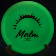 Load image into Gallery viewer, Glowing green disc with 'Malm' branding on a dark background

