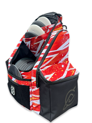 Icon Disc Golf Bag - Crimson Red - Holds 30+ Disc