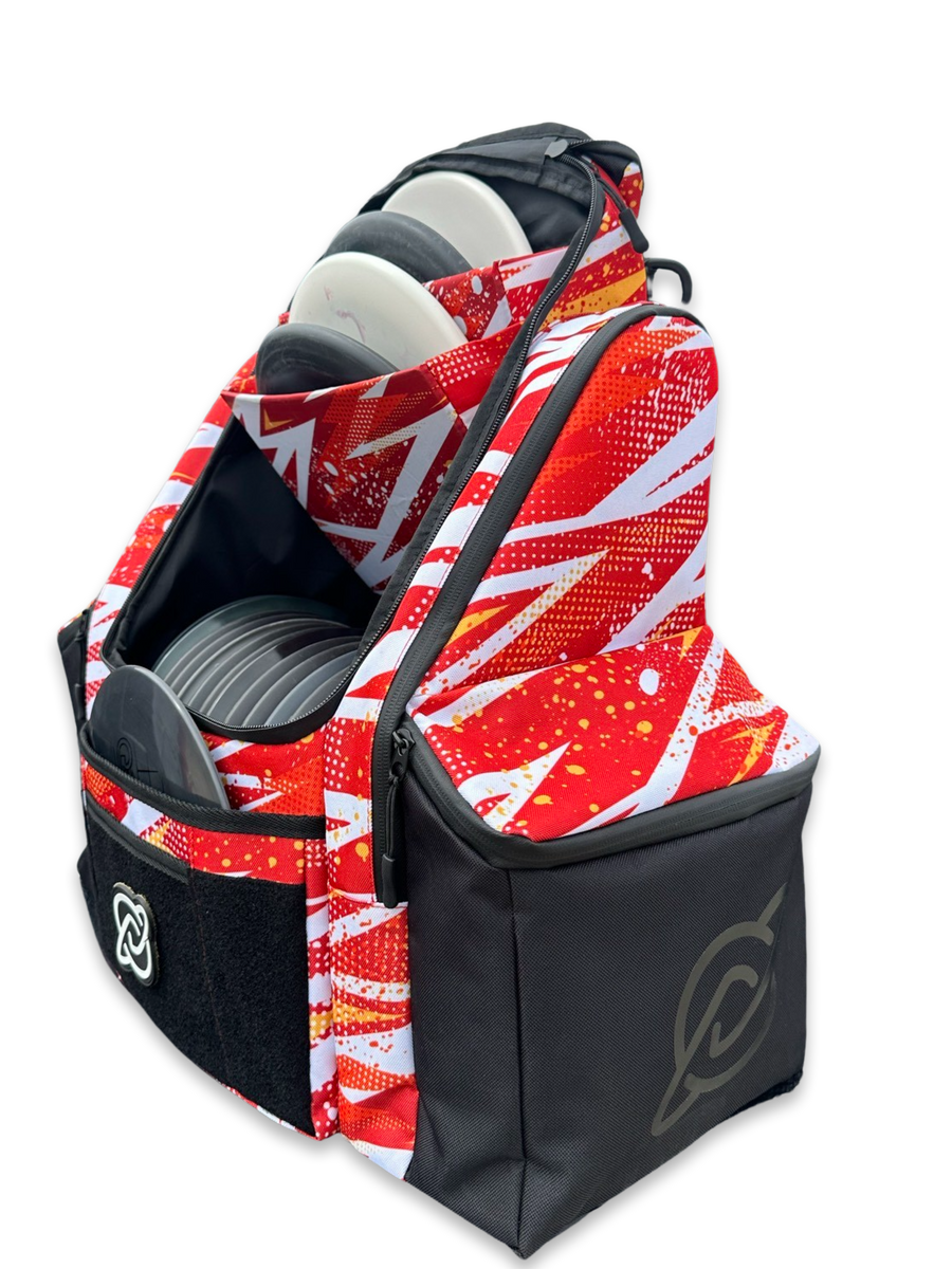 Icon Disc Golf Bag - Crimson Red - Holds 30+ Disc