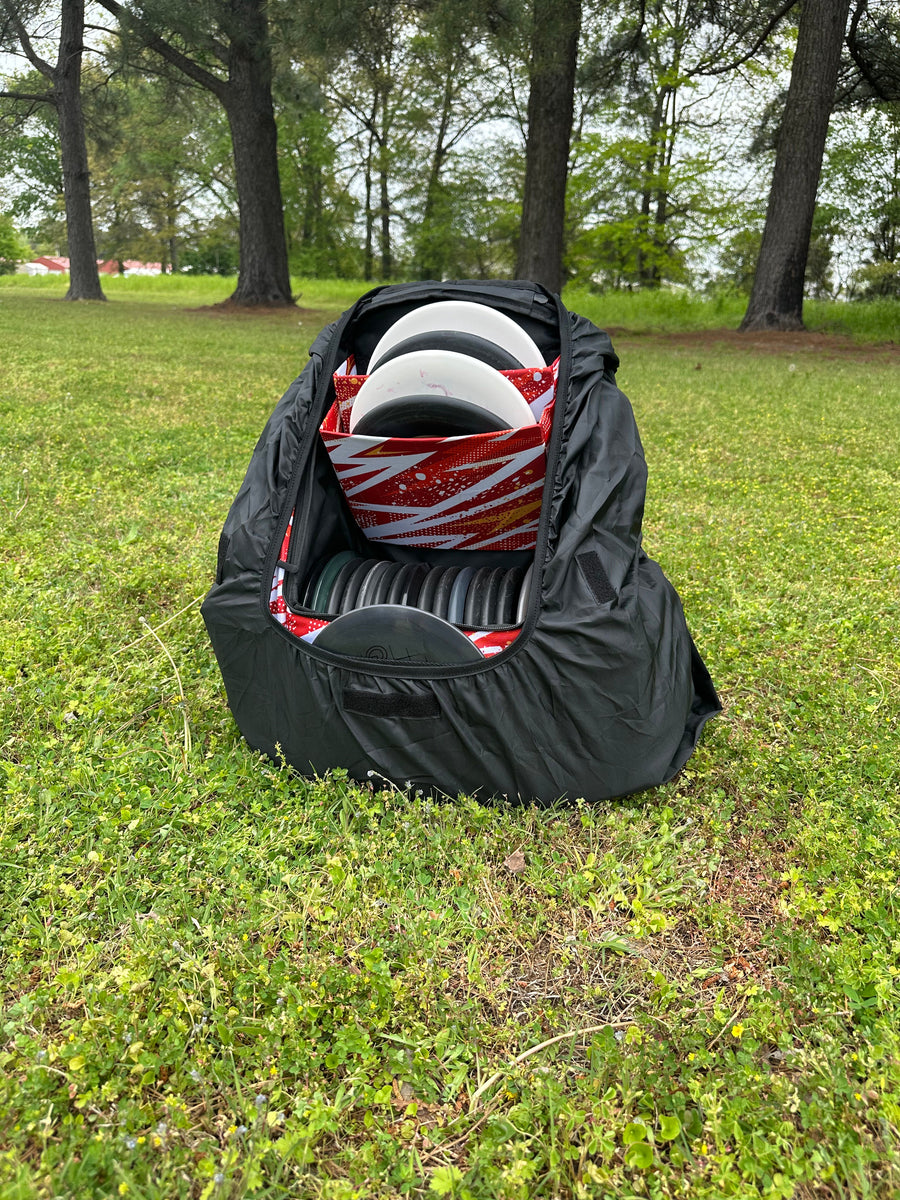 Icon Disc Golf Bag - Crimson Red - Holds 30+ Disc