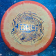 Load image into Gallery viewer, White/Orange Double Stamp Swirl Halo Star - 8/10 - 169g - Uninked
