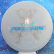 Load image into Gallery viewer, Top-down view of a pre-owned blue and grey burst Dynamic Discs Felon First Run fairway driver disc golf disc in Prime plastic scaled at 172g in 9.5 out of 10 uninked condition with minor storage wear.
