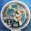 Load image into Gallery viewer, Top-down view of a pre-owned white Paige Pierce signed Dynamic Discs Felon PDGA National Tour edition fairway driver disc golf disc in DyeMax plastic scaled at 174g in brand new 10 out of 10 uninked condition.
