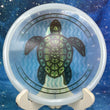 Load image into Gallery viewer, Top-down view of a pre-owned 1 of 45 DyeMax Geometric Sea Turtle Westside Harp approach disc golf disc in VIP plastic scaled at 172g in brand new 10 out of 10 collector condition with certificate of authenticity.
