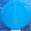 Load image into Gallery viewer, Top-down view of a pre-owned solid blue Discmania FD3 overstable fairway driver disc golf disc in S-Line plastic with a clean top and bottom stamp scaled at 176g in 9 out of 10 uninked condition.

