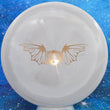 Load image into Gallery viewer, Top-down view of a pre-owned grey swirly S-Line Discmania MD1 midrange disc golf disc featuring the Shield Wings stamp scaled at 177g in 8 out of 10 inked condition.
