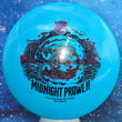Load image into Gallery viewer, Top-down view of a pre-owned blue Discmania Origin Kyle Klein Midnight Prowl 2 signature series midrange disc golf disc in Meta plastic scaled at 171g in 8 out of 10 inked condition.
