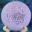 Load image into Gallery viewer, Pre-owned purple Discraft Buzzz Jawbreaker plastic, 173g, featuring a flat puddletop profile and custom white and black logo stamp in 8/10 condition.
