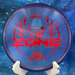 Load image into Gallery viewer, Pre-owned purple Discraft Zone Cryztal FLX plastic approach disc, 173g, Brodie Smith "Get Freaky" edition featuring a large red foil "Zone" wing and cat specialty stamp in 9.5/10 uninked condition.
