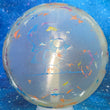 Load image into Gallery viewer, Top-down view of a pre-owned white and orange Discraft Zone approach disc golf disc in Jawbreaker FLX Glow plastic scaled at 174g with a flat top in 9 out of 10 inked condition.
