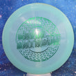 Load image into Gallery viewer, Top-down view of a pre-owned blue Dynamic Discs Felon 2022 Gavin Rathbun tour series fairway driver disc golf disc in Lucid Hybrid X plastic with a domey top scaled at 176g in 8.5 out of 10 uninked condition.
