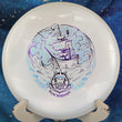 Load image into Gallery viewer, Top-down view of a pre-owned white Prodigy Archive Isaac Robinson 2023 tour series overstable midrange disc golf disc in 500 plastic scaled at 175g in 9 out of 10 uninked condition.
