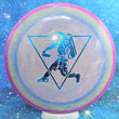 Load image into Gallery viewer, Top-down view of a pre-owned purple and blue spin dyed Prodigy FX-2 fairway driver disc golf disc with a Gravity stamp in 400 Spectrum plastic scaled at 164g in 8.5 out of 10 uninked condition.
