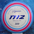 Load image into Gallery viewer, Top-down view of a pre-owned red, white, and blue dyed Prodigy M2 overstable midrange disc golf disc in 500 plastic scaled at 179g in 9 out of 10 uninked condition.
