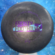 Load image into Gallery viewer, Top-down view of a pre-owned black Prodigy PA-5 understable putt and approach disc golf disc in 500 Glimmer plastic featuring a custom stamp scaled at 174g in 8.5 out of 10 inked condition.
