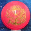 Load image into Gallery viewer, Top-down view of a pre-owned neon pink Discraft Heat fairway driver disc golf disc in Big Z plastic scaled at 171g in 8.5 out of 10 inked condition.
