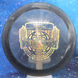 Load image into Gallery viewer, Top-down view of a pre-owned black with silver foil stamp 2016 Worlds Dynamic Discs Convict fairway driver disc golf disc in Metal Flake Lucid plastic scaled at 175g in 10 out of 10 uninked bag kept condition.
