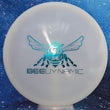 Load image into Gallery viewer, Top-down view of a pre-owned white Bee Dynamic custom stamped Dynamic Discs Culprit overstable approach disc golf disc in Lucid plastic scaled at 174g in 10 out of 10 uninked bag kept condition.
