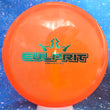 Load image into Gallery viewer, Top-down view of a pre-owned orange Prototype Bar Stamp Dynamic Discs Culprit overstable approach disc golf disc in Lucid plastic scaled at 176g in 10 out of 10 uninked bag kept condition.
