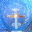 Load image into Gallery viewer, Top-down view of a pre-owned blue first run digital weight Dynamic Discs Escape fairway driver disc golf disc in Lucid plastic scaled at 174g in 10 out of 10 uninked condition.

