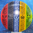 Load image into Gallery viewer, Top-down view of a pre-owned 2016 Midwest Championship HandEye Supply Co stamped Dynamic Discs Justice midrange disc golf disc in DyeMax plastic in 10 out of 10 uninked condition.
