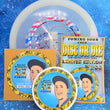 Load image into Gallery viewer, Top-down view of a pre-owned white limited edition 046 of 200 Ricky Wysocki Disc Or Die stamped Dynamic Discs Justice midrange disc golf disc in Lucid plastic scaled at 174g in 10 out of 10 uninked condition.
