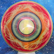 Load image into Gallery viewer, Top-down view of a pre-owned dyed multicolor 2021 Chris Clemons Dynamic Discs Verdict midrange disc golf disc in Lucid-X Chameleon plastic scaled at 178g in 10 out of 10 uninked condition.
