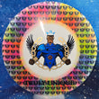 Load image into Gallery viewer, Top-down view of a pre-owned rainbow and white Truly Unique custom printed Latitude 64 Compass midrange disc golf disc in DyeMax Gold Line plastic scaled at 177g in 10 out of 10 uninked bag kept condition.
