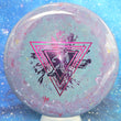 Load image into Gallery viewer, Top-down view of a brand new Prodigy Special Edition Throwing Astro A5 approach disc golf disc in 400 Fractal plastic featuring a holographic astronaut foil stamp.
