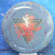 Load image into Gallery viewer, Top-down view of a brand new Prodigy Special Edition Throwing Astro A5 approach disc golf disc in 400 Fractal plastic featuring a holographic astronaut foil stamp.
