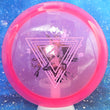 Load image into Gallery viewer, Top-down view of a brand new neon pink Prodigy Special Edition Throwing Astro FX-4 fairway driver disc golf disc in 400 plastic featuring a pink matte and pink holographic foil stamp.
