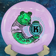 Load image into Gallery viewer, Purple Kastaplast Guld K1 Line disc with Green, Blue, and Black Triple Foil stamp - 173g

