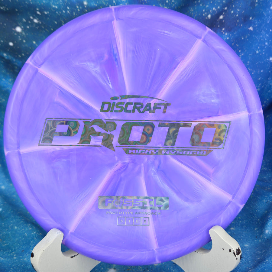 Purple Swirl Disc Golf Disc CT Fossil