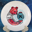 Load image into Gallery viewer, White Kastaplast Guld K1 Line disc with Red, Blue, and Black Triple Foil stamp - 175g
