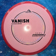 Load image into Gallery viewer, New Red Swirl Rim with Pink Core Axiom Discs Vanish from the Project Lab Coat Series in Premium Fission Plastic - Black and Silver Holographic Stamp - 174g.
