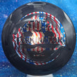 Load image into Gallery viewer, Black Z Line Plastic Discraft Terminator First Run - 174g - USA Flag Holographic Stamp.

