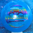 Load image into Gallery viewer, Blue Z Line Plastic Discraft Terminator First Run - 171g - Rainbow Holographic Stamp.
