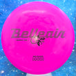Load image into Gallery viewer, New Neon Pink Climo Disc Golf Belleair Midrange in Trophy Line Plastic - Black Matte Stamp - 178g.
