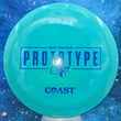 Load image into Gallery viewer, New Teal and Blue Swirl Climo Disc Golf Coast in Prototype Signature Line Plastic - Blue Matte Stamp - 173g.
