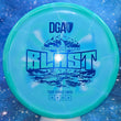 Load image into Gallery viewer, New DGA Blast Sullivan Tipton Tour Series Midrange in Proline Swirl Plastic - Teal and Blue Swirl with Blue Holographic Stamp - 175g.
