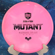 Load image into Gallery viewer, Pink Discmania Mutant Neo plastic with a 2021 DGPT Championship bottom stamp. Top view of the disc showing the clean pink surface and flight numbers 5, 3, 0, 4.
